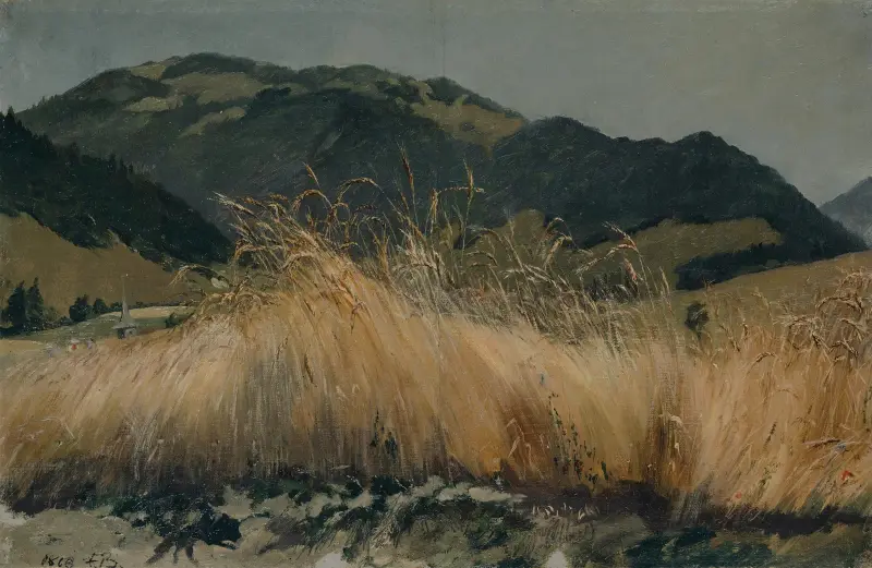 Rye field in the Jura av Frank Buchser