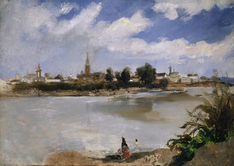 View of Seville Across the Guadalquivir av Frank Buchser