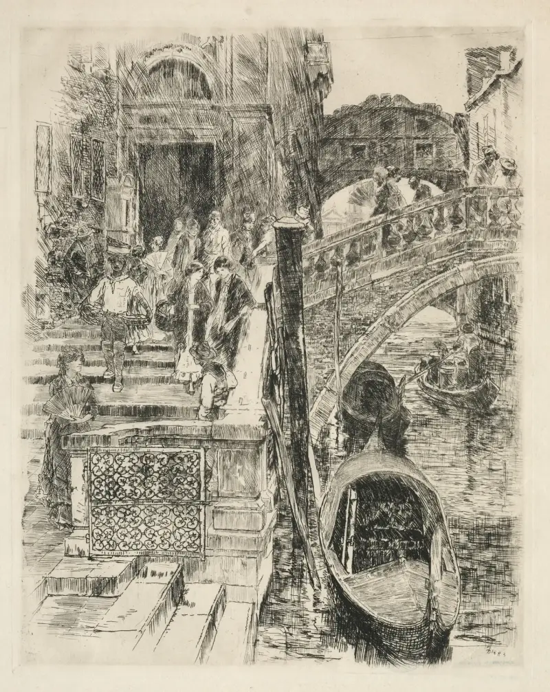 Bridge of Sighs, Venice, 1883 av Frank Duveneck