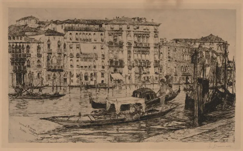 Grand Canal, Venice, 1889 av Frank Duveneck