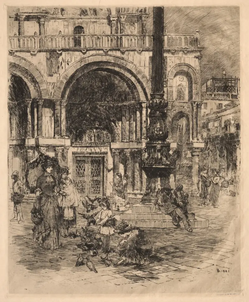 Piazza San Marco, Venice av Frank Duveneck