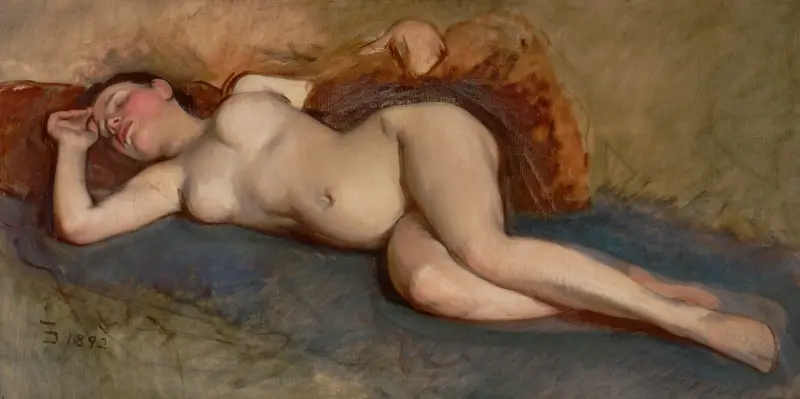Ležící akt, Frank Duveneck