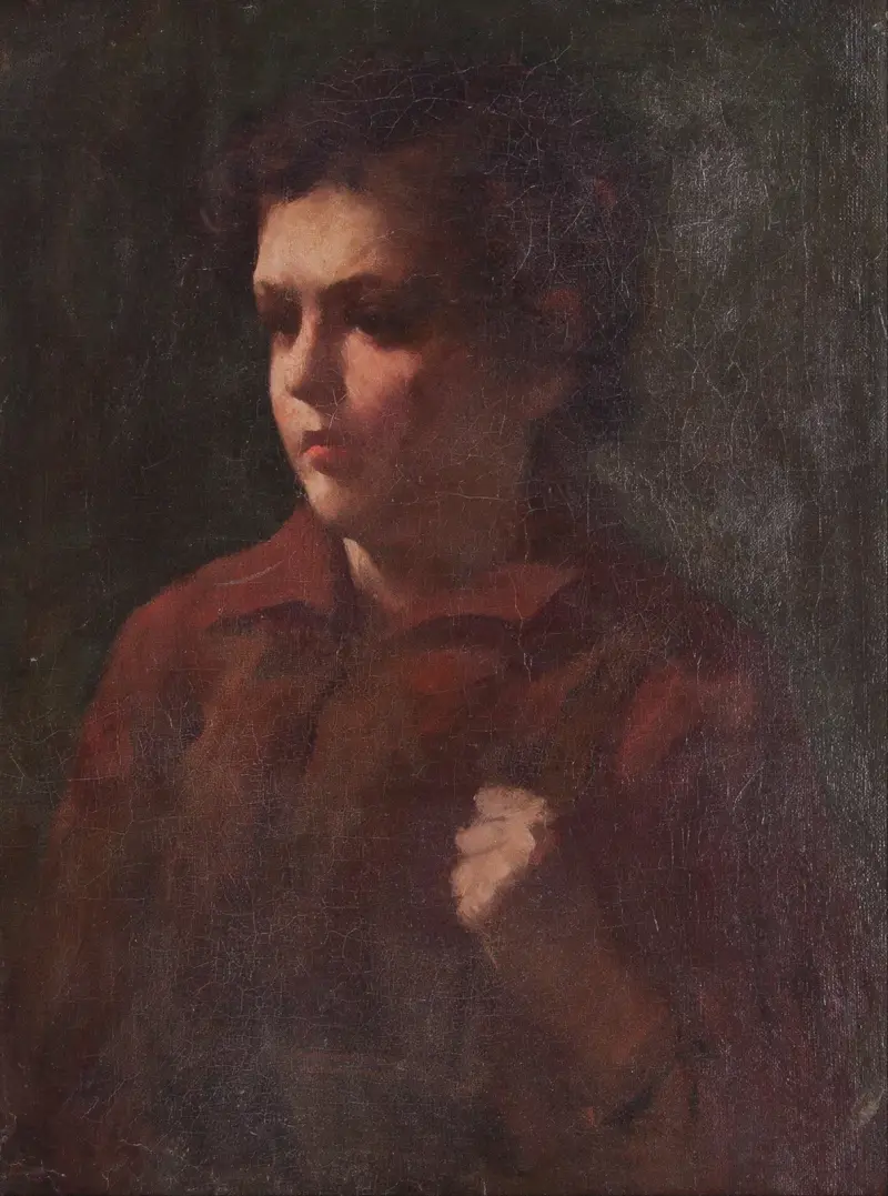 Study of a School Boy av Frank Duveneck
