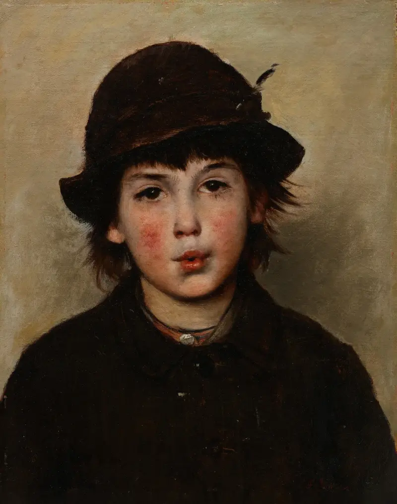 Pfeifender Junge von Frank Duveneck