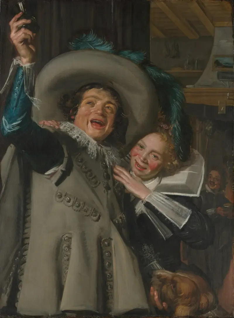 Young Man and Woman in an Inn av Frans Hals