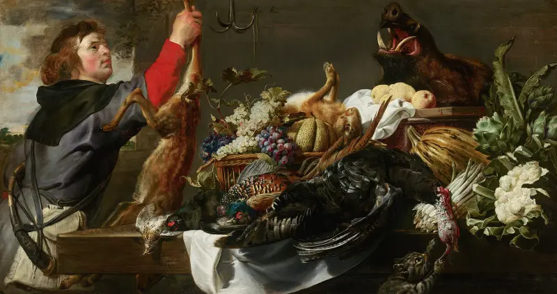 Still Life with Huntsman av Frans Snyders