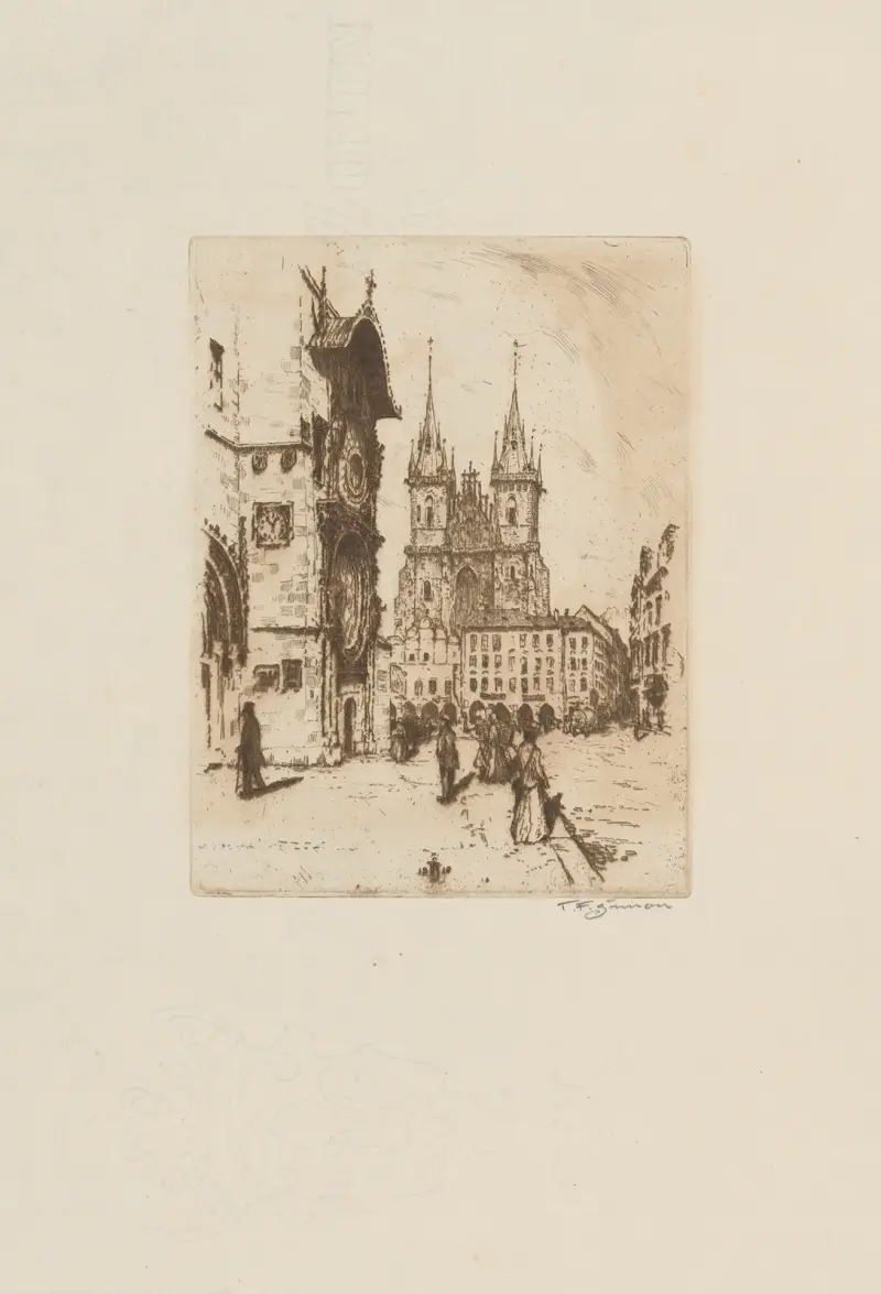 The Old Town City Hall with the Týn Cathedral av Tavík František Šimon