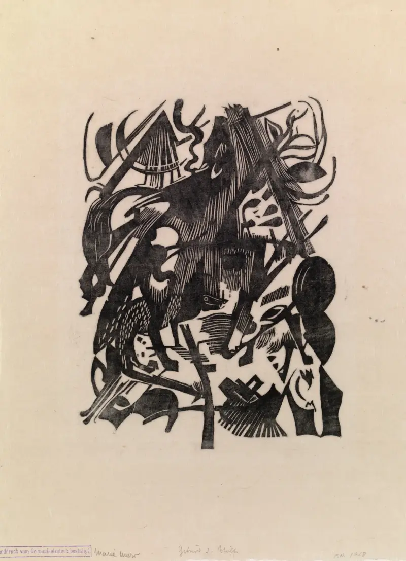 Birth of the Wolves av Franz Marc