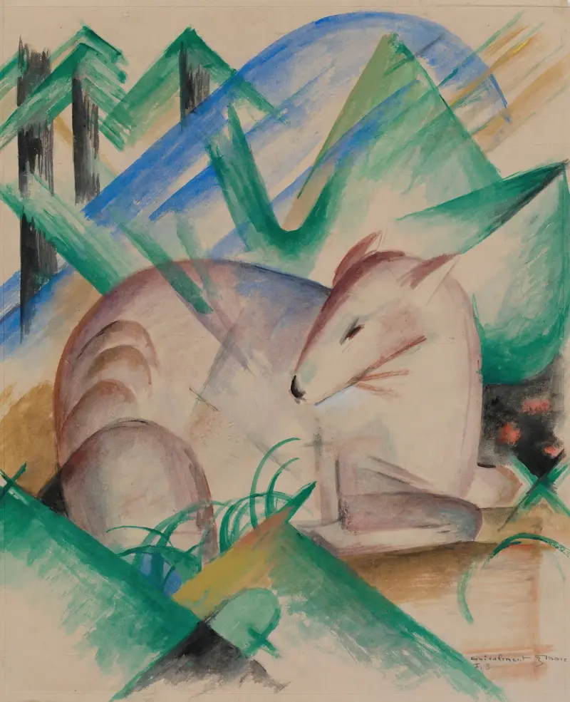 Roter Hirsch von Franz Marc