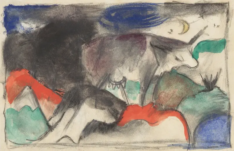 Czerwona sarna, Franz Marc