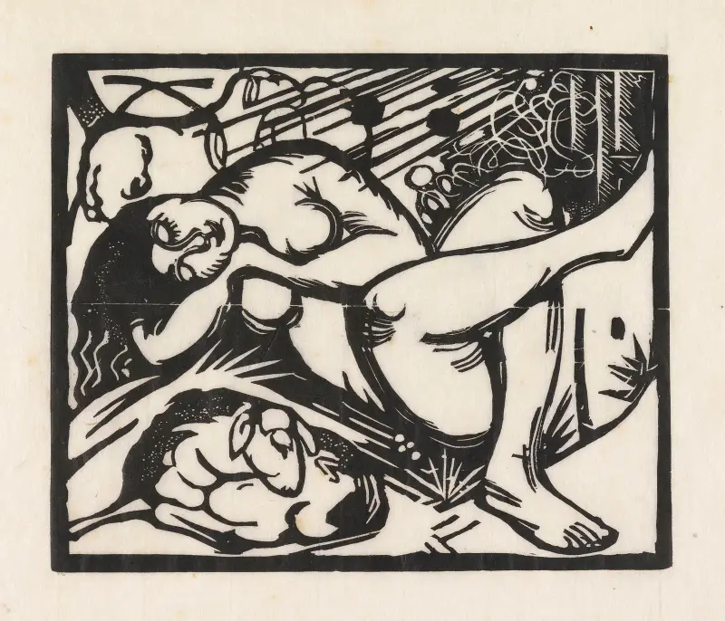 Schlafende Hirtin, 1912 – Nr. 1 – Nr. 2 von Franz Marc
