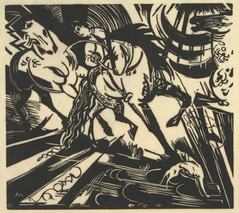 Die Reitschule von Franz Marc