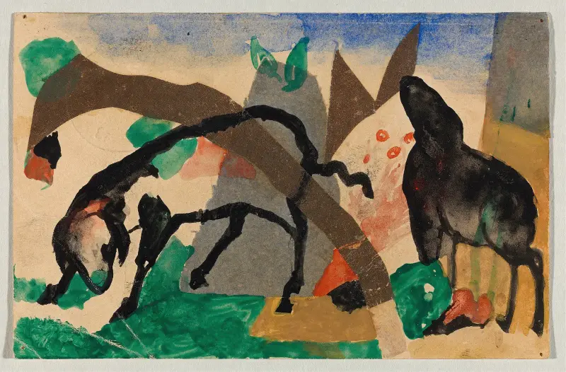 Zwei Schafe von Franz Marc