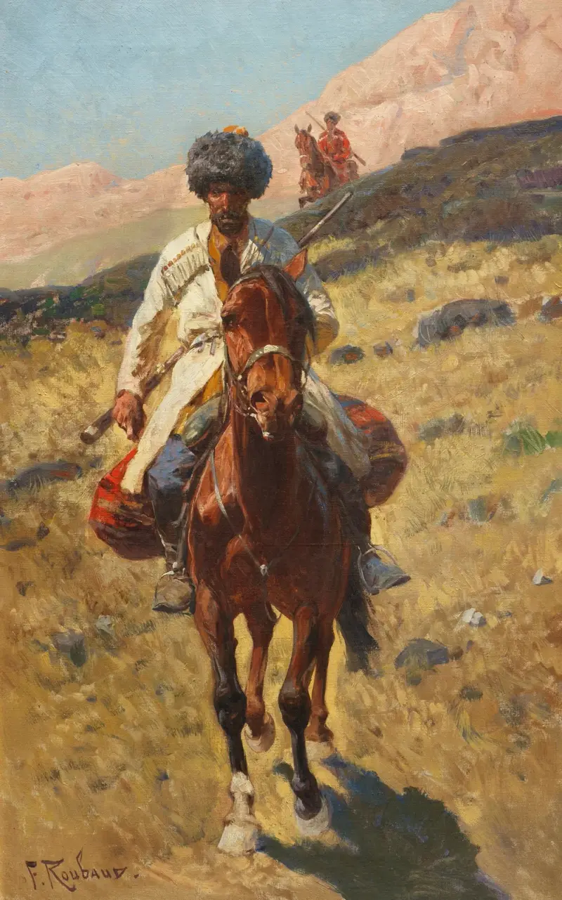 Kaukasische Reiter von Franz Roubaud