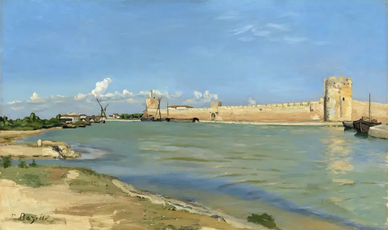 The Western Ramparts at Aigues-Mortes av Frédéric Bazille