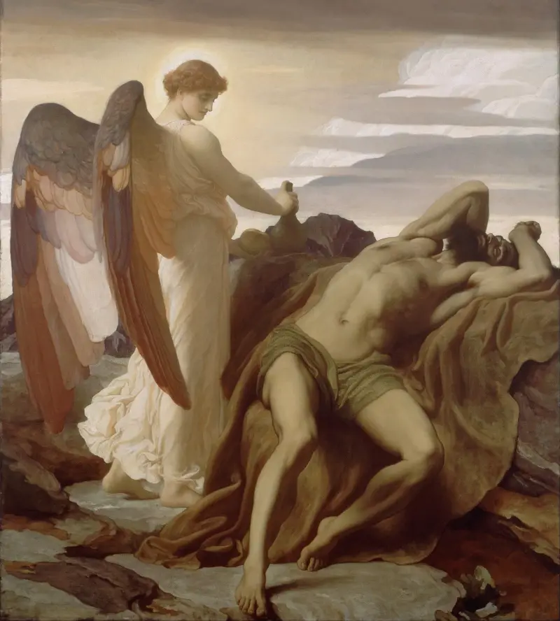 Eliasz na pustyni, Frederic Leighton