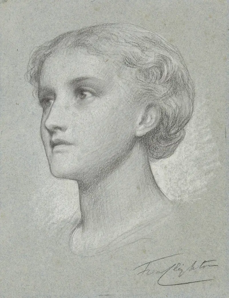Head of a girl – nr 1 av Frederic Leighton