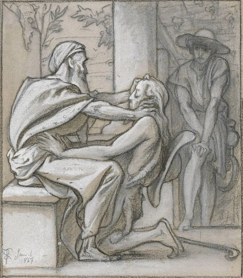Jakob und Esau von Frederic Leighton