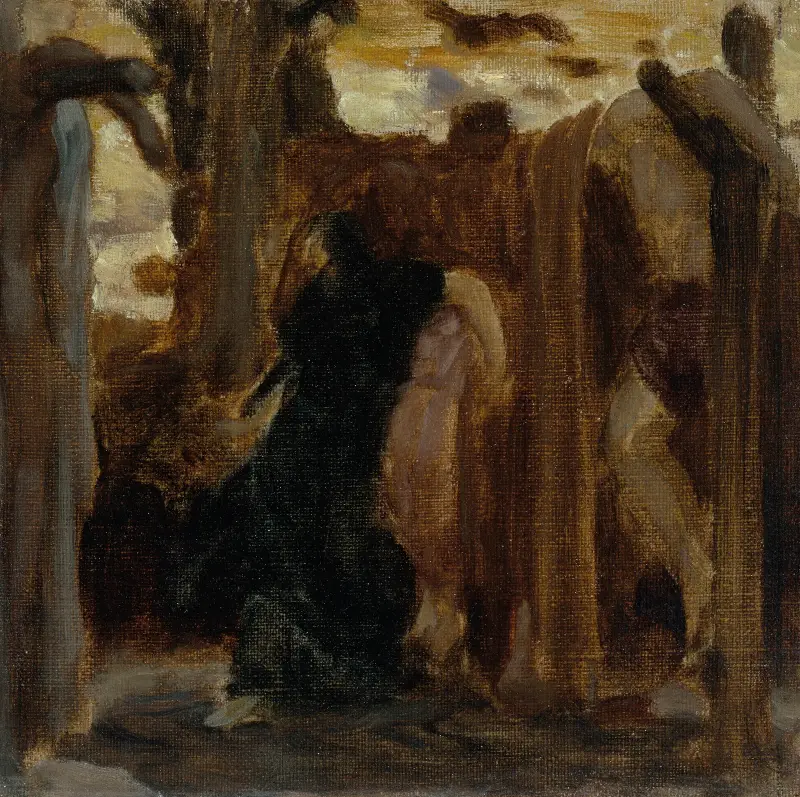 Rizpa, eine Farbskizze von Frederic Leighton