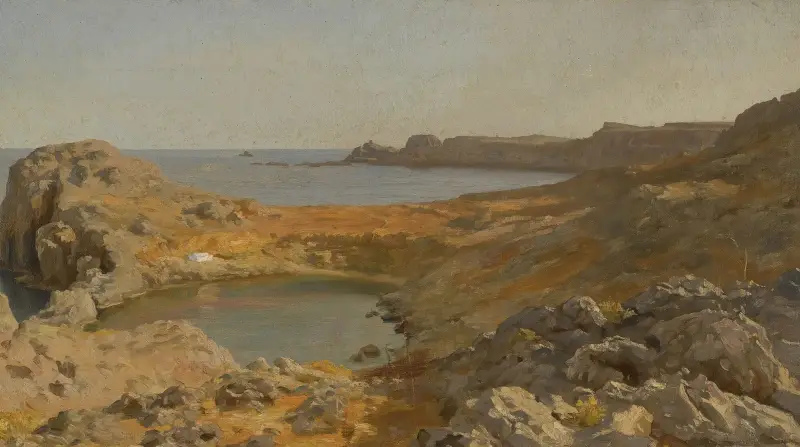 St Paul’s Bay At Lindos, Rhodes av Frederic Leighton