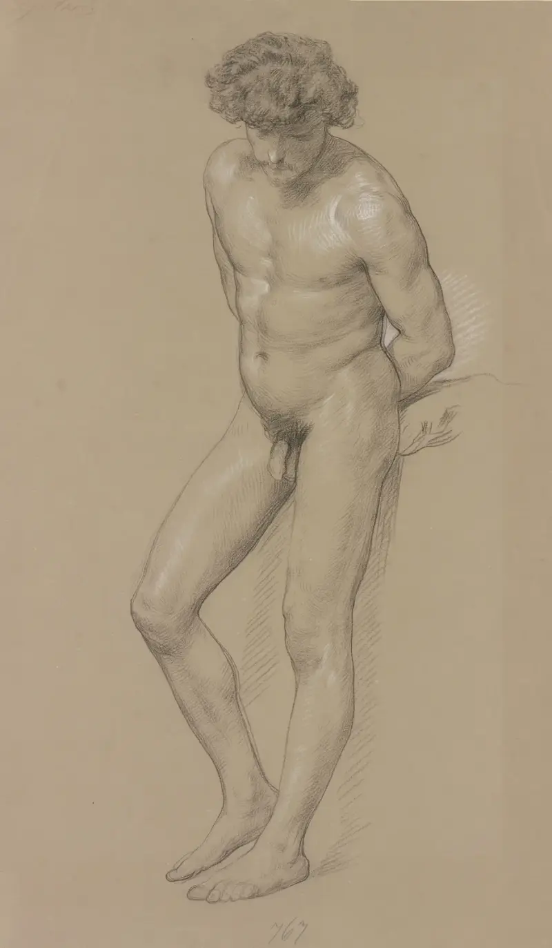 Stehender männlicher Akt – Nr. 1 von Frederic Leighton