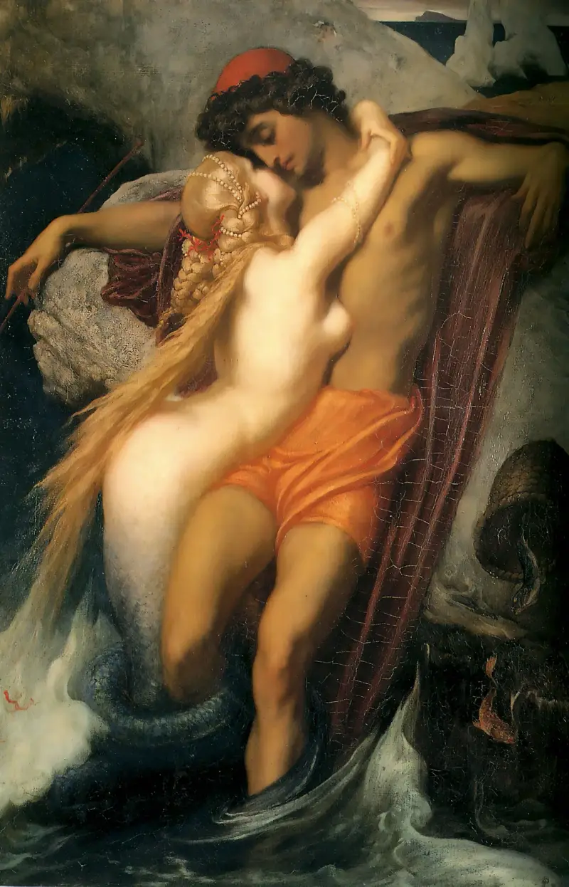 Der Fischer und die Sirene von Frederic Leighton