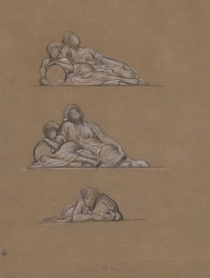 Tři figurální studie k „Tanec“, Frederic Leighton