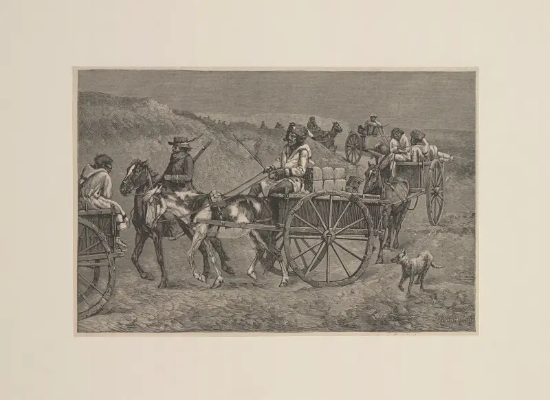En pälsdjurstransport från långt norr av Frederic Remington