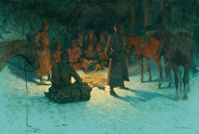 A Halt In The Wilderness av Frederic Remington