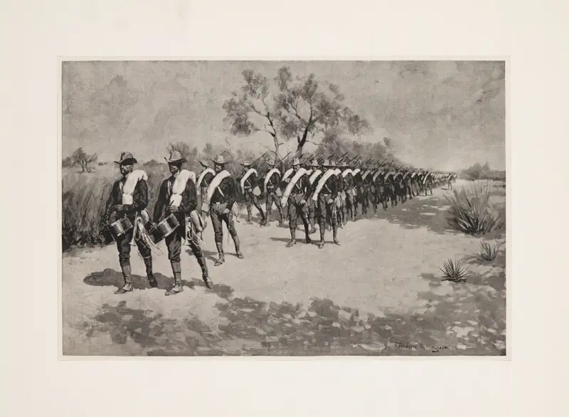 Eine Übungsparade in Texas von Frederic Remington