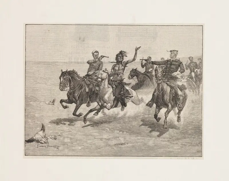 Gripandet av en mördare från Blackfeet av Frederic Remington