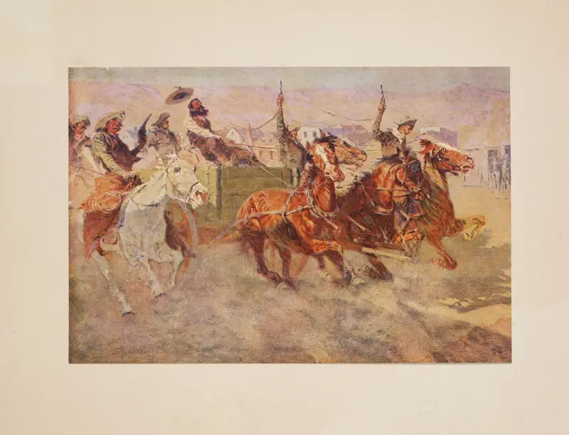 Bringing home the new cook av Frederic Remington