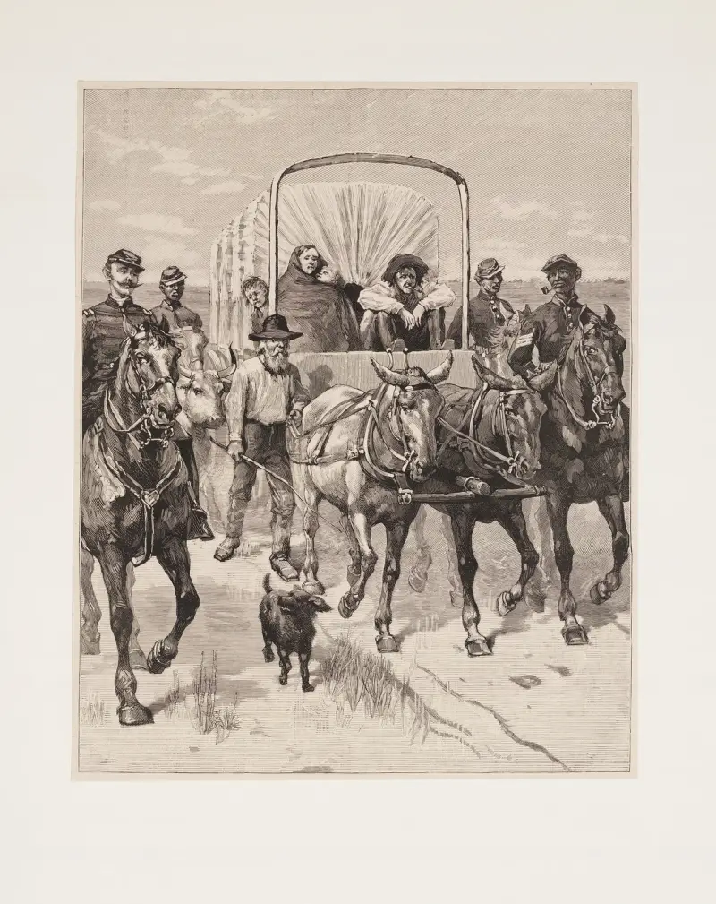 Ejecting an ‘Oklahama boomer’ av Frederic Remington