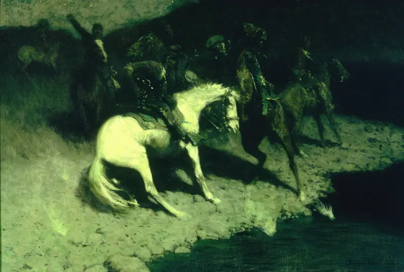 Fired On av Frederic Remington