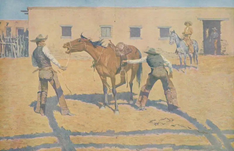 Hans första lektion av Frederic Remington
