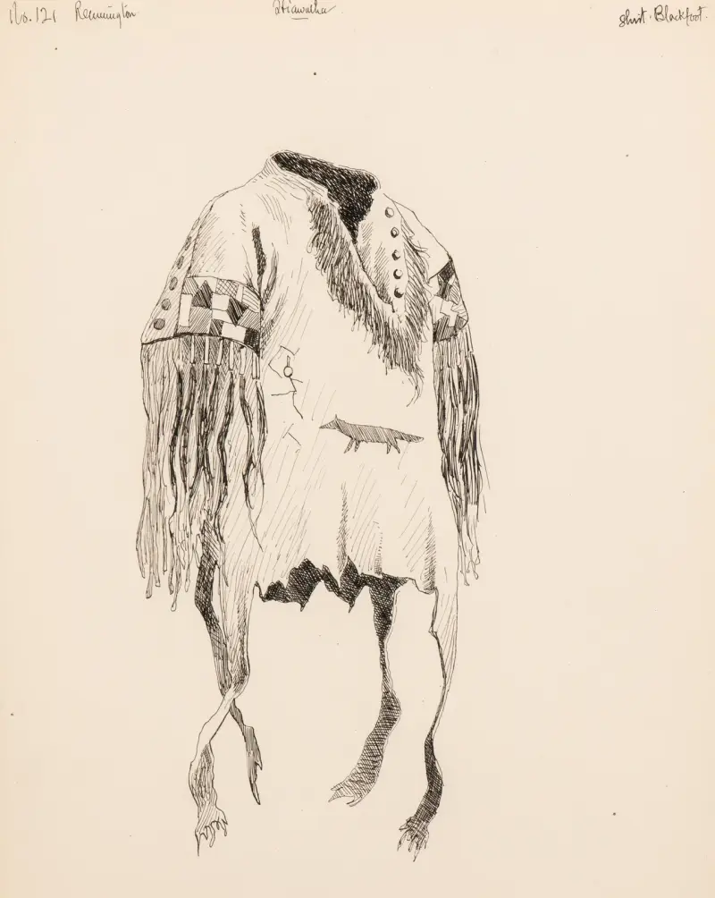 Illustration till Hiawathas sång av Frederic Remington