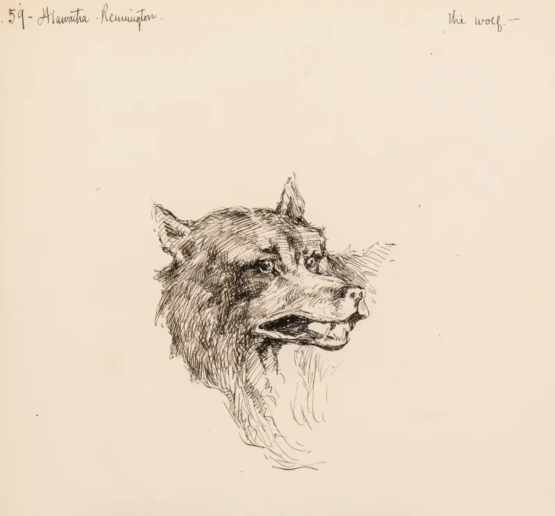 Illustration till Hiawathas sång av Frederic Remington