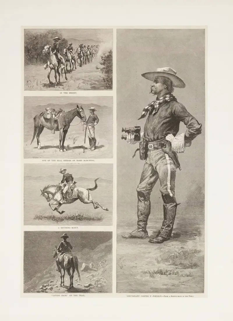 Löjtnant Johnson och Tenth United States Cavalry i Arizona av Frederic Remington