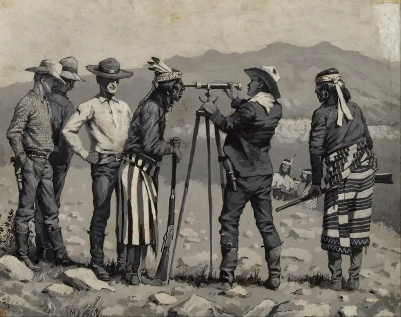 Looking Through the Telescope av Frederic Remington