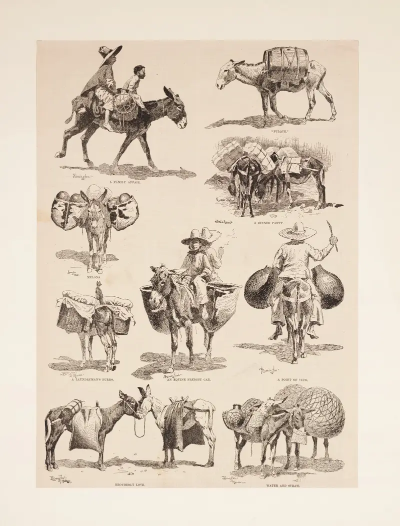 Mexikanska åsnor av Frederic Remington