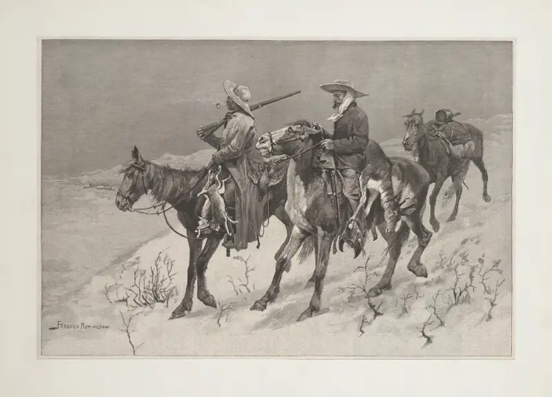 Thanksgiving dinner for the ranch av Frederic Remington