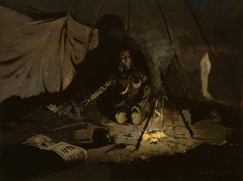 De torra löven varade längre än hon av Frederic Remington