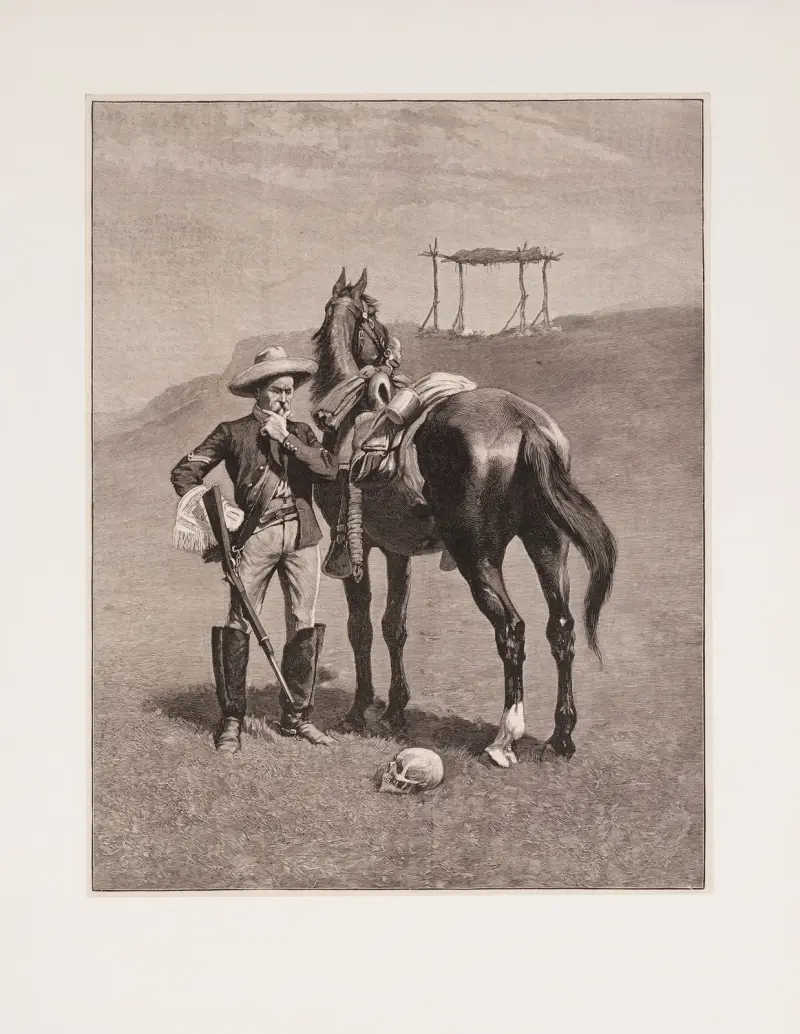 The frontier trooper’s thanatopsis av Frederic Remington