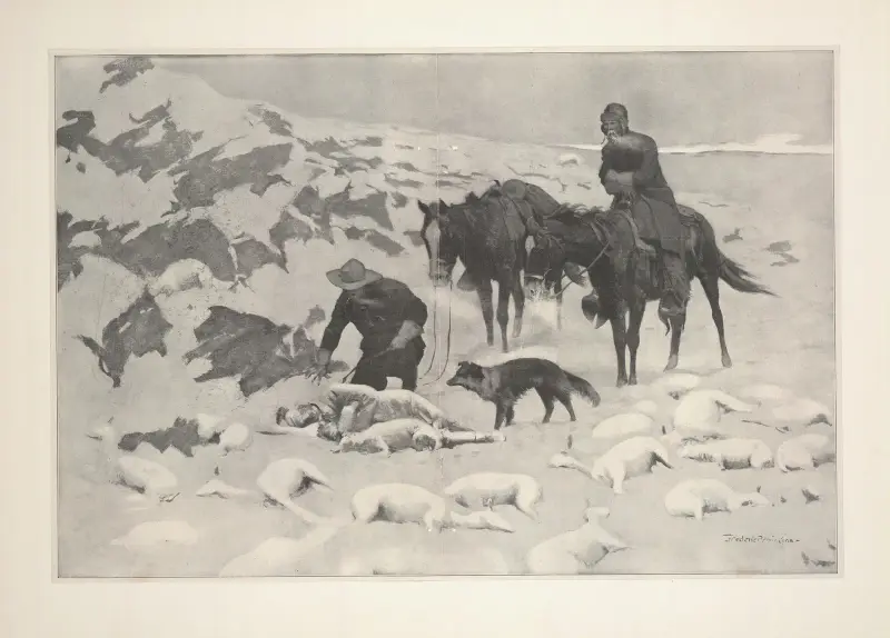 Den frusne fårherden av Frederic Remington