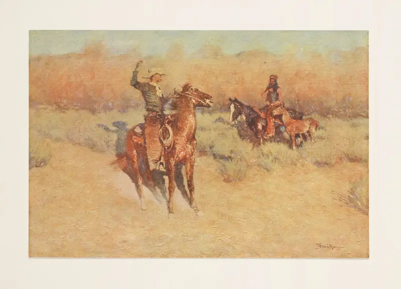 The long-horn cattle av Frederic Remington
