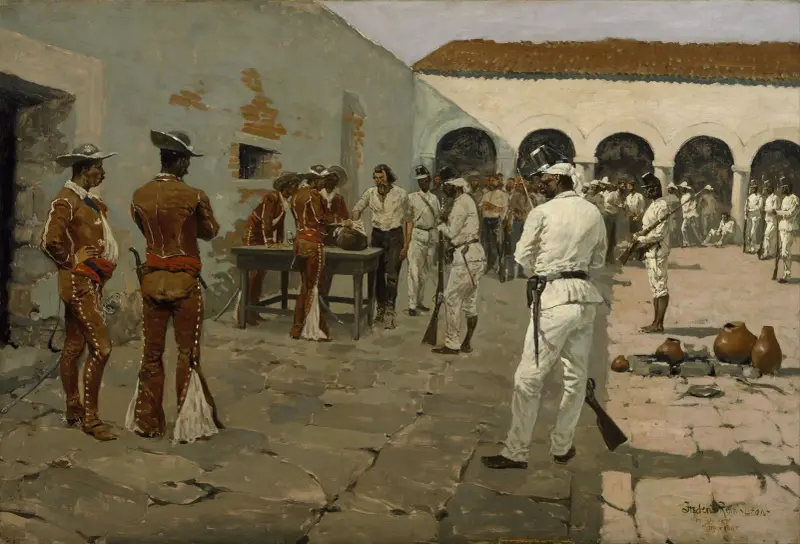 The Mier Expedition- The Drawing Of The Black Bean av Frederic Remington