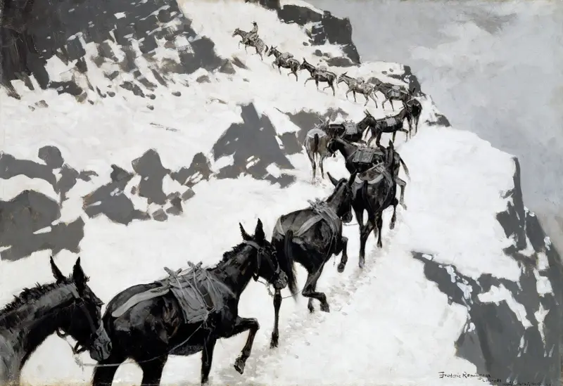 Mulpaketet av Frederic Remington