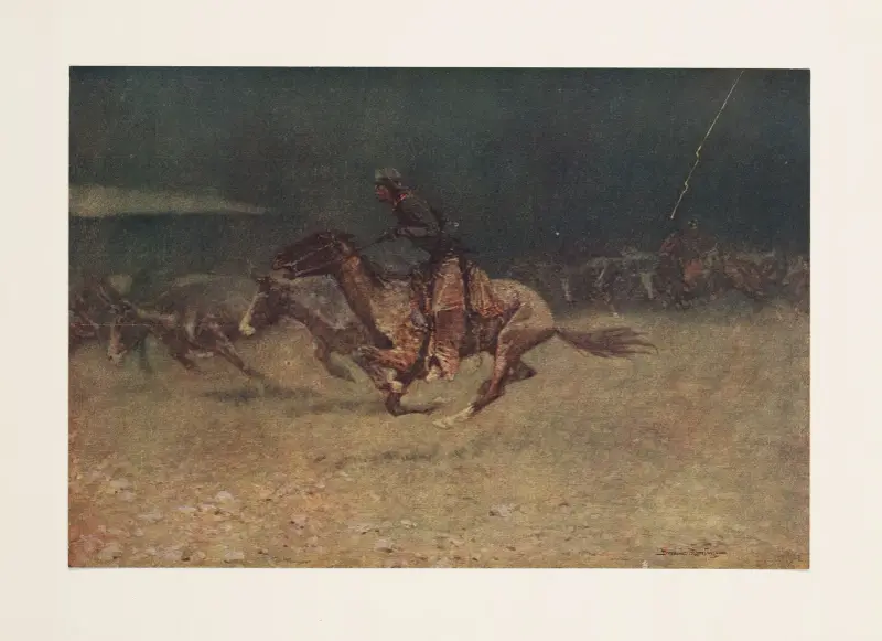 Skräcken genom blixten av Frederic Remington