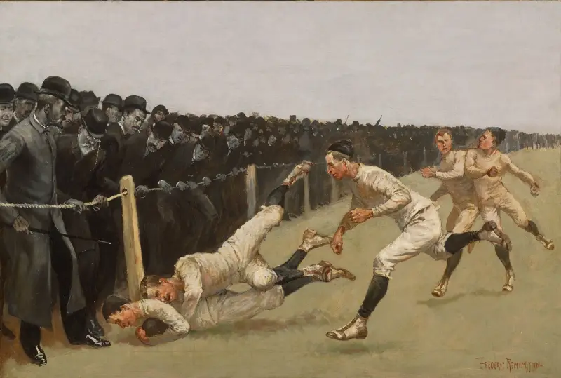 Touchdown, Yale vs. Princeton, Thanksgiving Day, Nov. 27, 1890, Yale 32, Princeton 0 av Frederic Remington