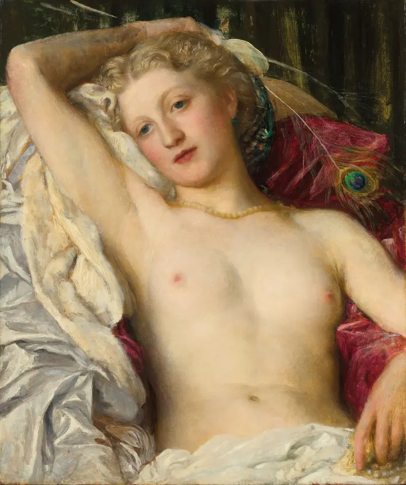Studie s pavími pery, George Frederic Watts